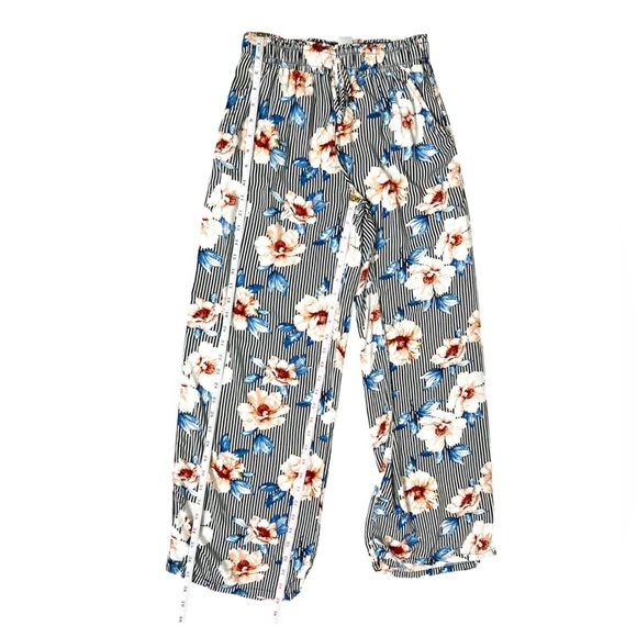 Joe B Vibrant Floral and Stripe Wide Leg Pants - Picture 8 of 9